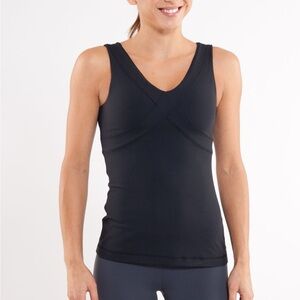 Lululemon Athletica Black V-Neck Sleeveless Top